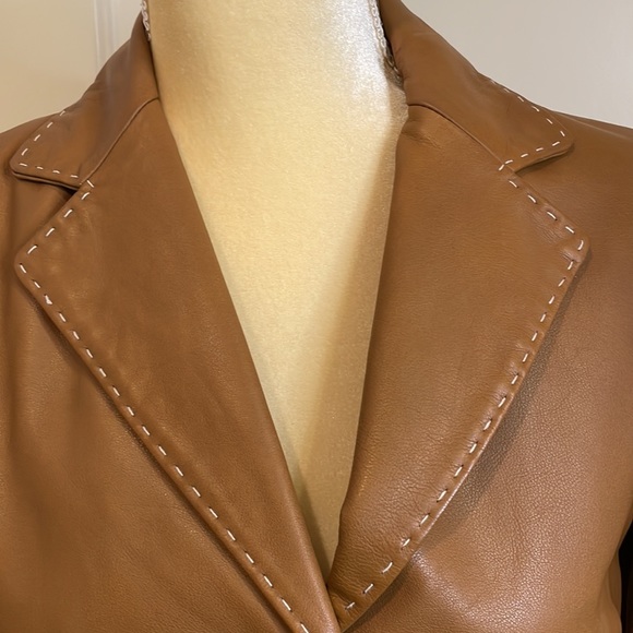 Theory Stitched leather jacket - Picture 3 of 4
